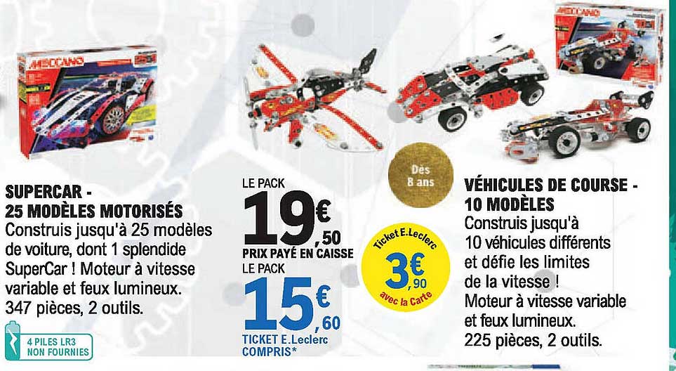 supercar-25 modèles motorisés, véhicules de course - 10 modèles