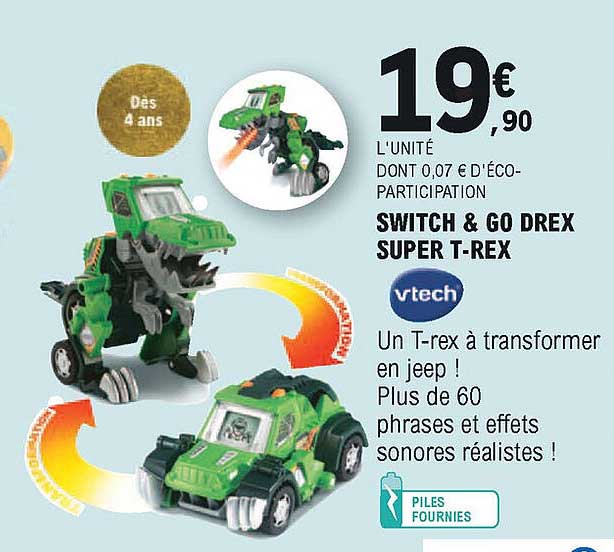 switch & go drex super t-rex vtech