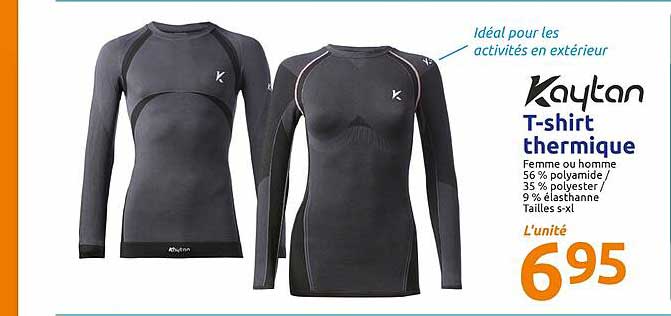 t-shirt thermique kayton