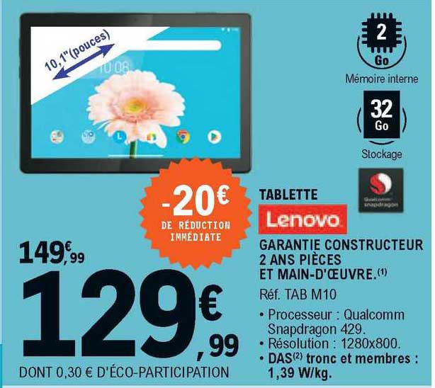 Tablette Lenovo Tab M10
