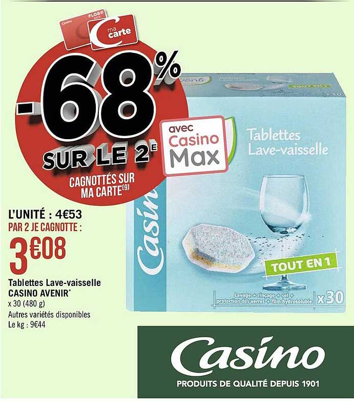 tablettes lave-vaisselle casino avenir
