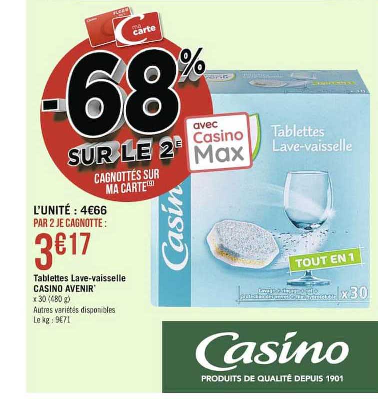 tablettes lave-vaisselle casino avenir