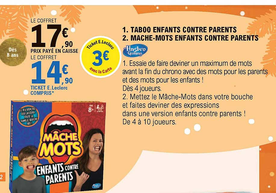 taboo enfants contre parents, mache-mots enfants contre parents hasbro gaming