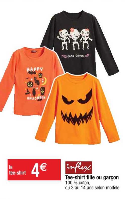 tee-shirt fille ou garçon influx