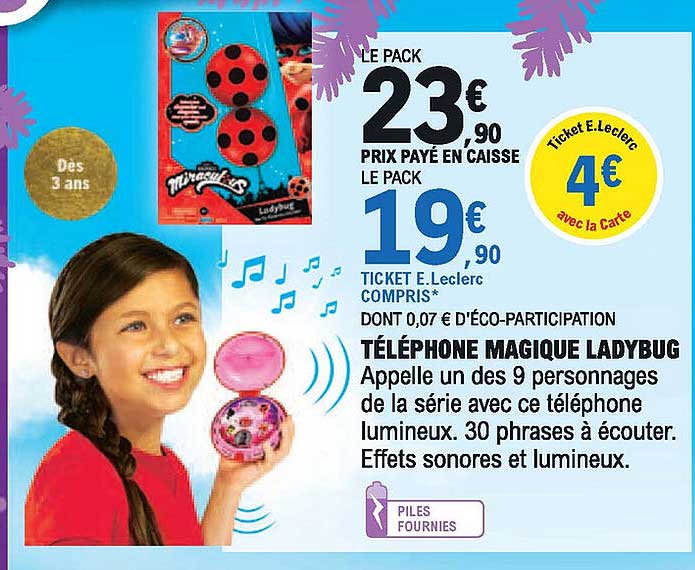téléphone magique ladybug