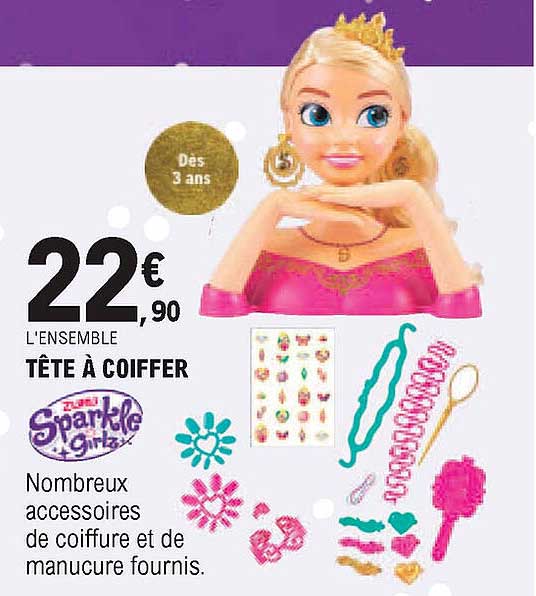 tête à coiffer sparkle + girlz