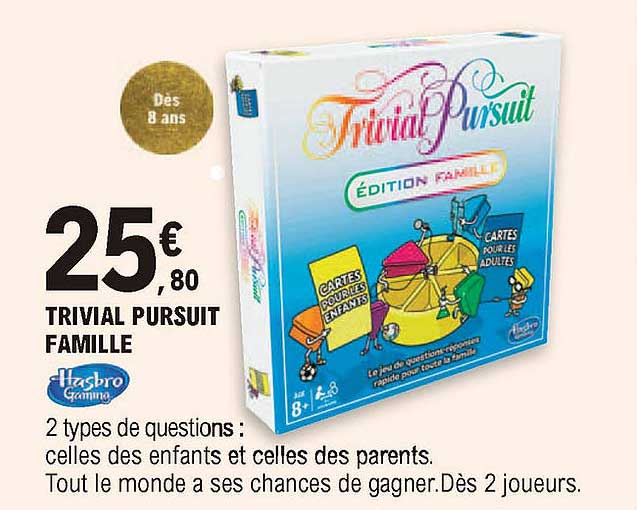trivial pursuit famille hasbro gaming