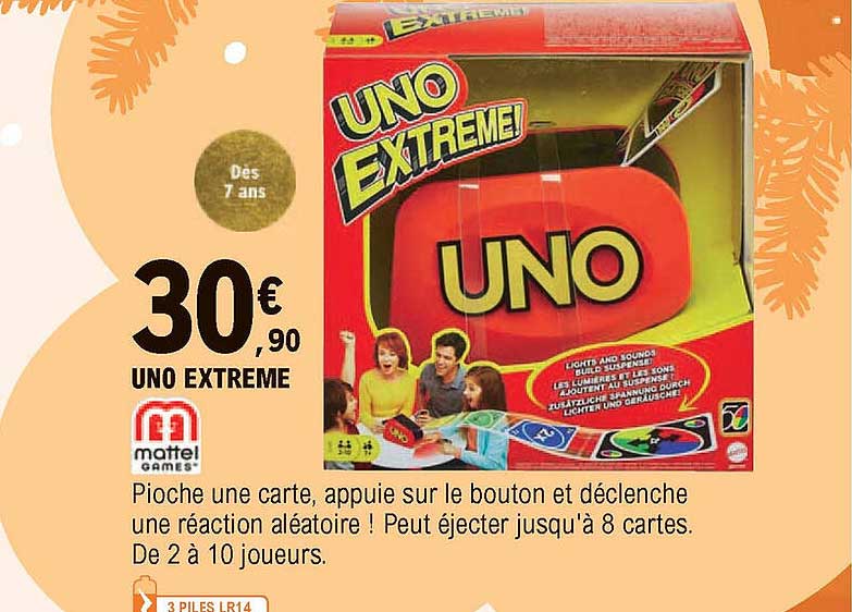 uno extreme mattel games