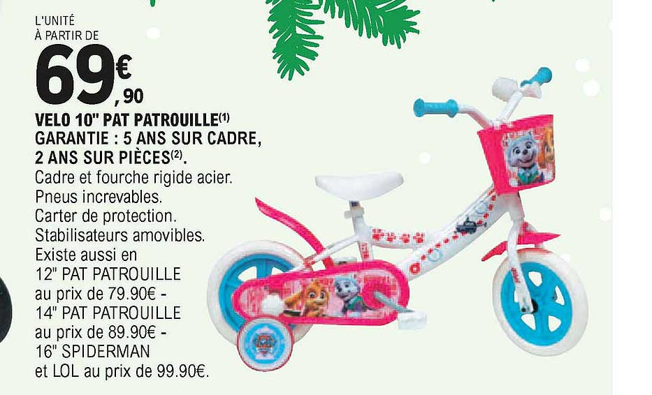 velo 10" pat patrouille