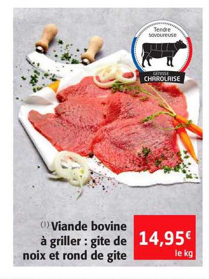 viande bovine à griller : gite de noix et rond de gite