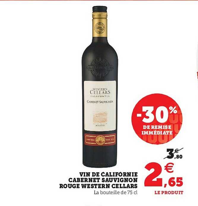 vin de californie cabernet sauvignon rouge western cellars
