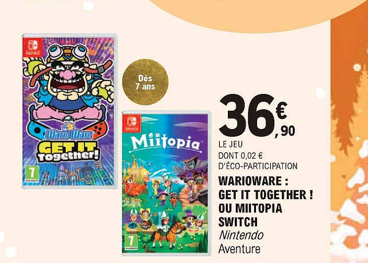 warioware : get it together ! ou miitopia switch