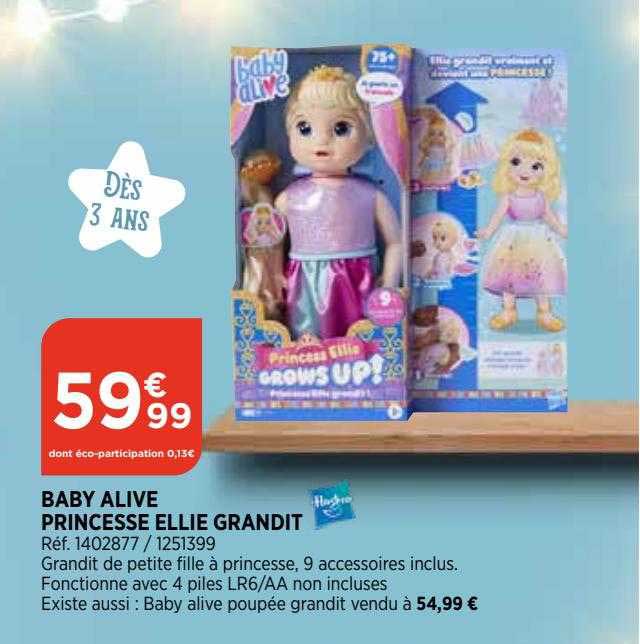 baby alive princesse ellie grandit hasbro