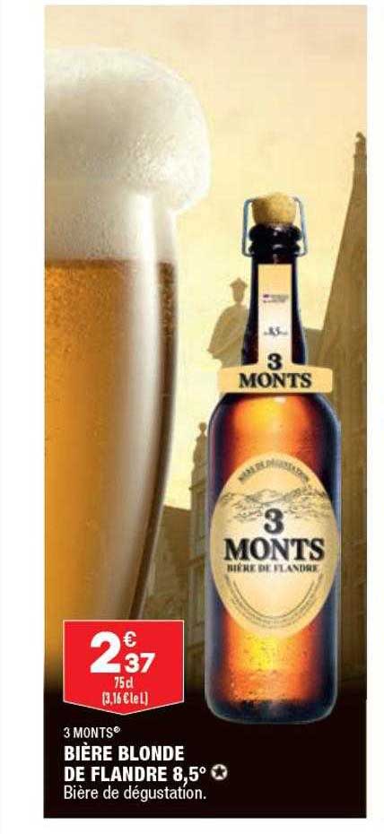 bière blonde de flandre 8,5° 3 monts