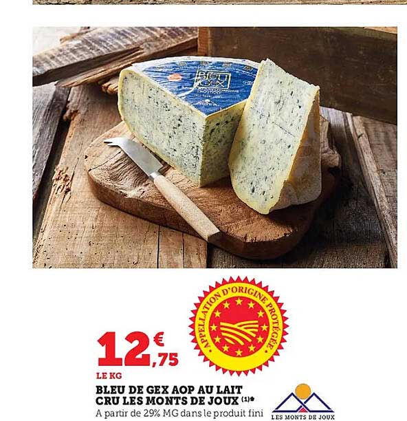 bleu de gex aop au lait cru les monts de joux