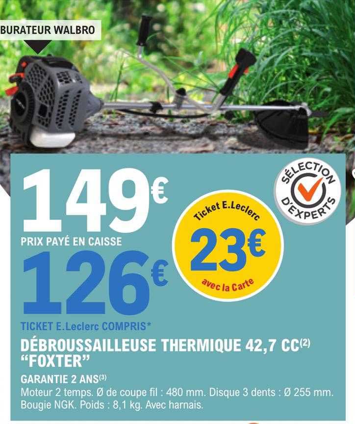 Débroussailleuse Thermique 42,7 Cc "foxter"