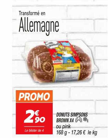 donuts simpsons brown x4