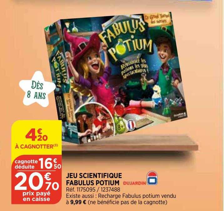 jeu scientifique fabulus potium dujardin