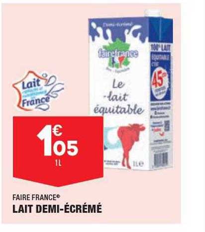 lait demi-écrémé faire france