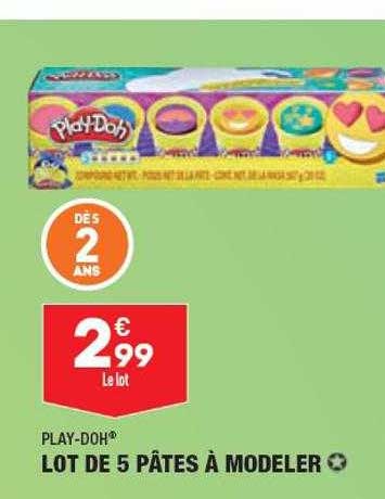 lot de 5 pâtes à modeler play-doh