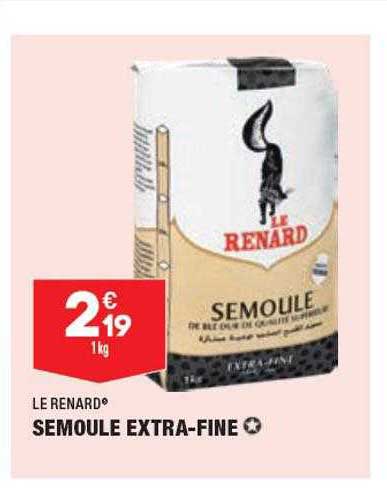 semoule extra-fine le renard