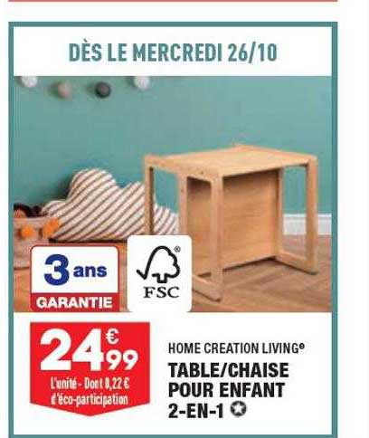 table-chaise pour enfant 2-en-1 home création living