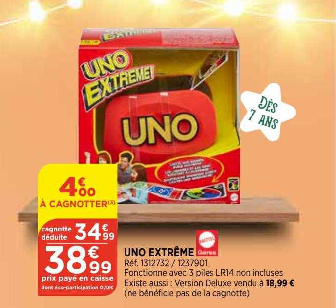 uno extrême mattel games