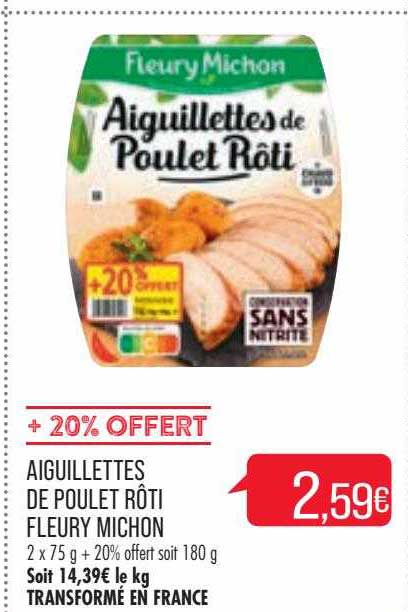 Aiguillettes De Poulet Rôti Fleury Michon