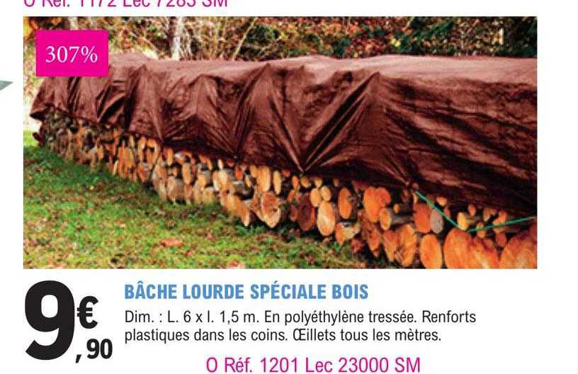 bâche lourde spéciale bois