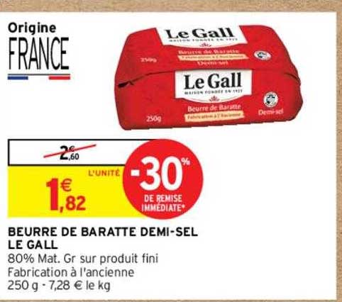 beurre de baratte demi-sel le gall