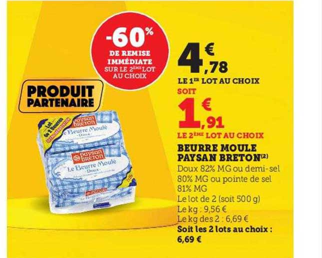 beurre moulé paysan breton