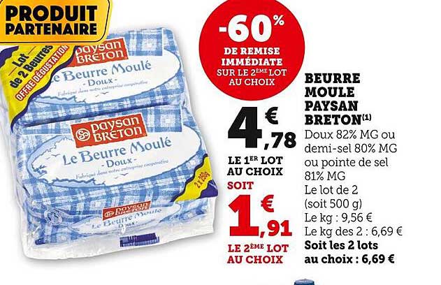 beurre moulé paysan breton