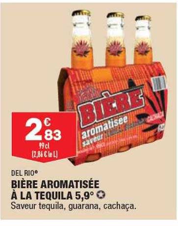 bière aromatisée à la tequila 5,9° del rio