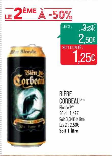 bière corbeau blonde 9°