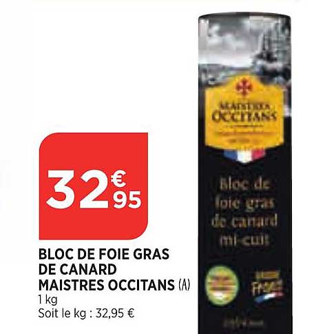 bloc de foie gras de canard maistres occitans