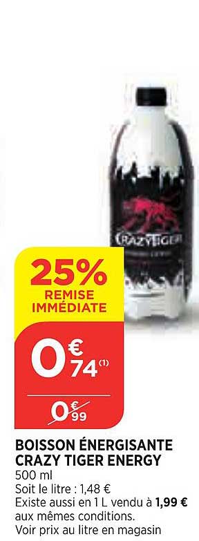 boisson énergisante crazy tiger energy