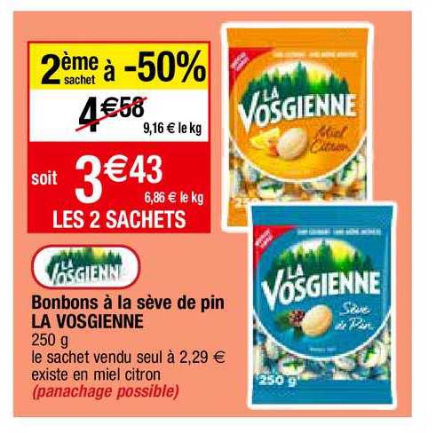 bonbons à la sève de pin la vosgienne