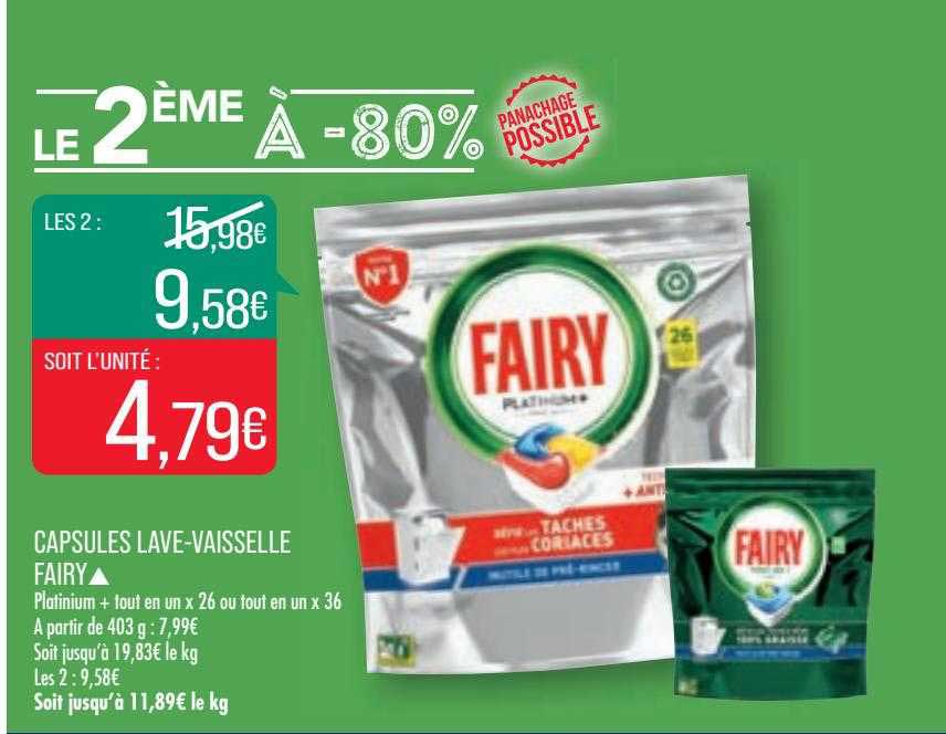 capsules lave-vaisselle fairy