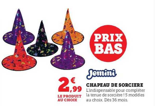 chapeau de sorcière jemini