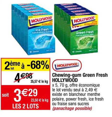 chewing-gum green fresh hollywood