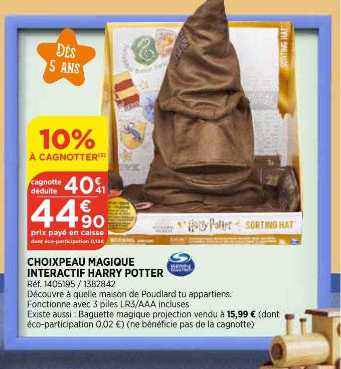 choixpeau magique interactif harry potter spin master