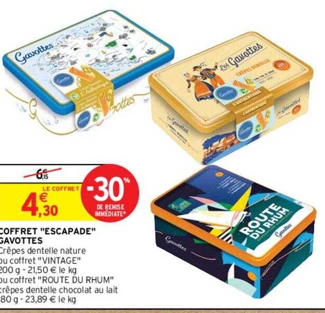 coffret "escapade" gavottes