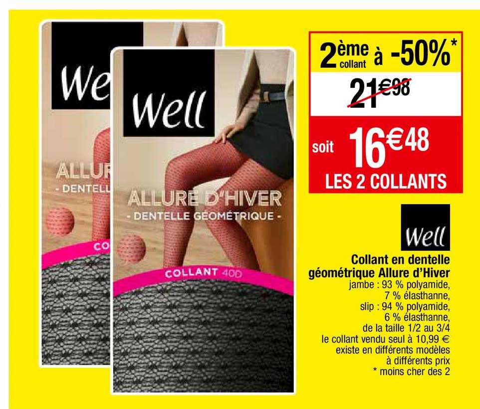 collant en dentelle géométrique allure d'hiver well