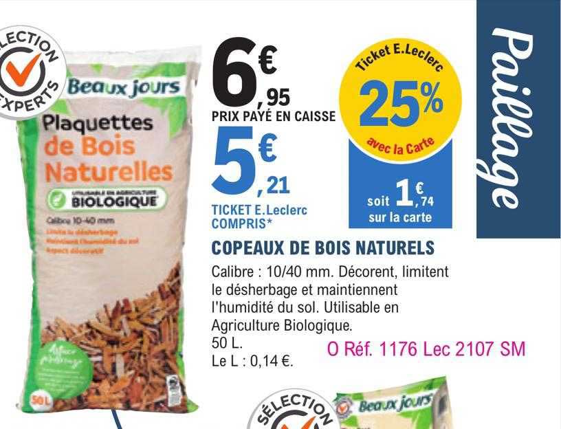 copeaux de bois naturels