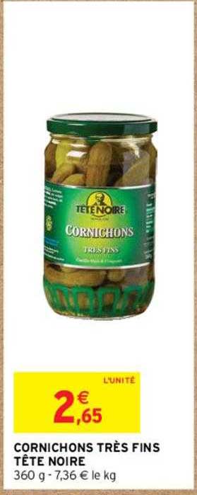 cornichons très fins tête noire