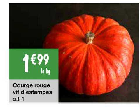 courge rouge vif d'estampes
