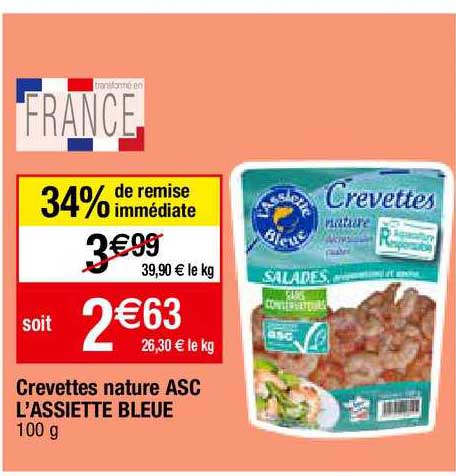 crevettes nature asc l'assiette bleue