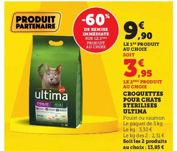 Croquettes Pour Chats Stérilisés Ultima