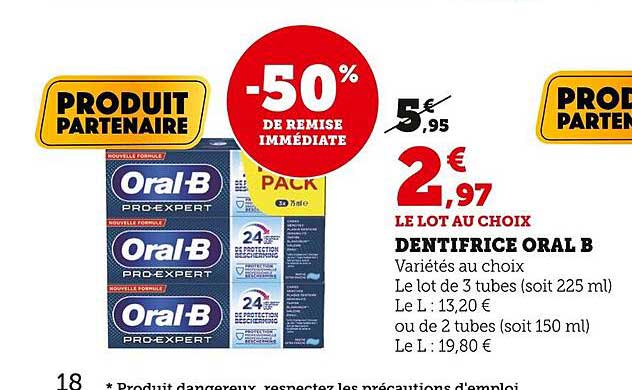 dentifrice oral b