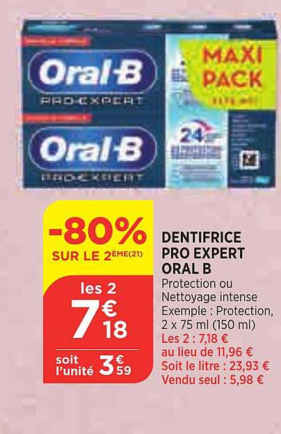 dentifrice pro expert oral b